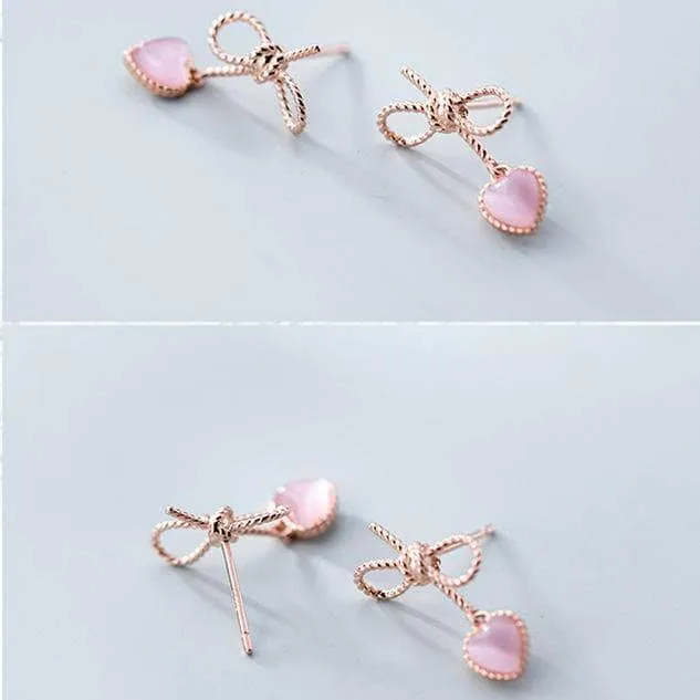 Created Diamond Delicate and Classic Bow Element Earrings