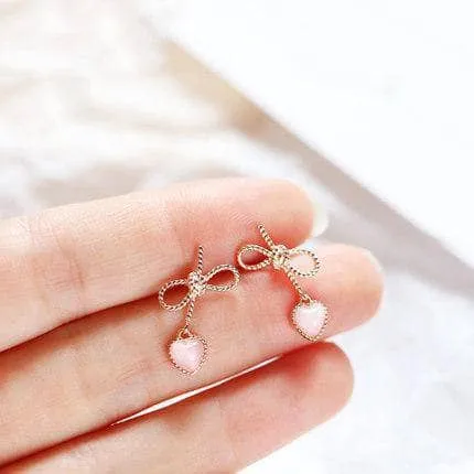Created Diamond Delicate and Classic Bow Element Earrings