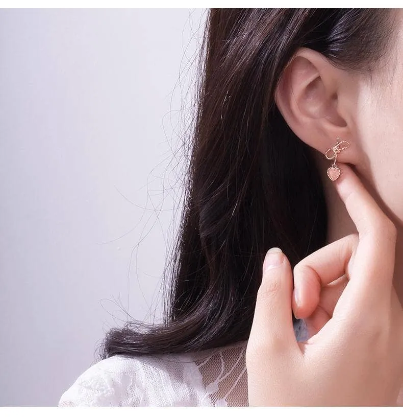 Created Diamond Delicate and Classic Bow Element Earrings