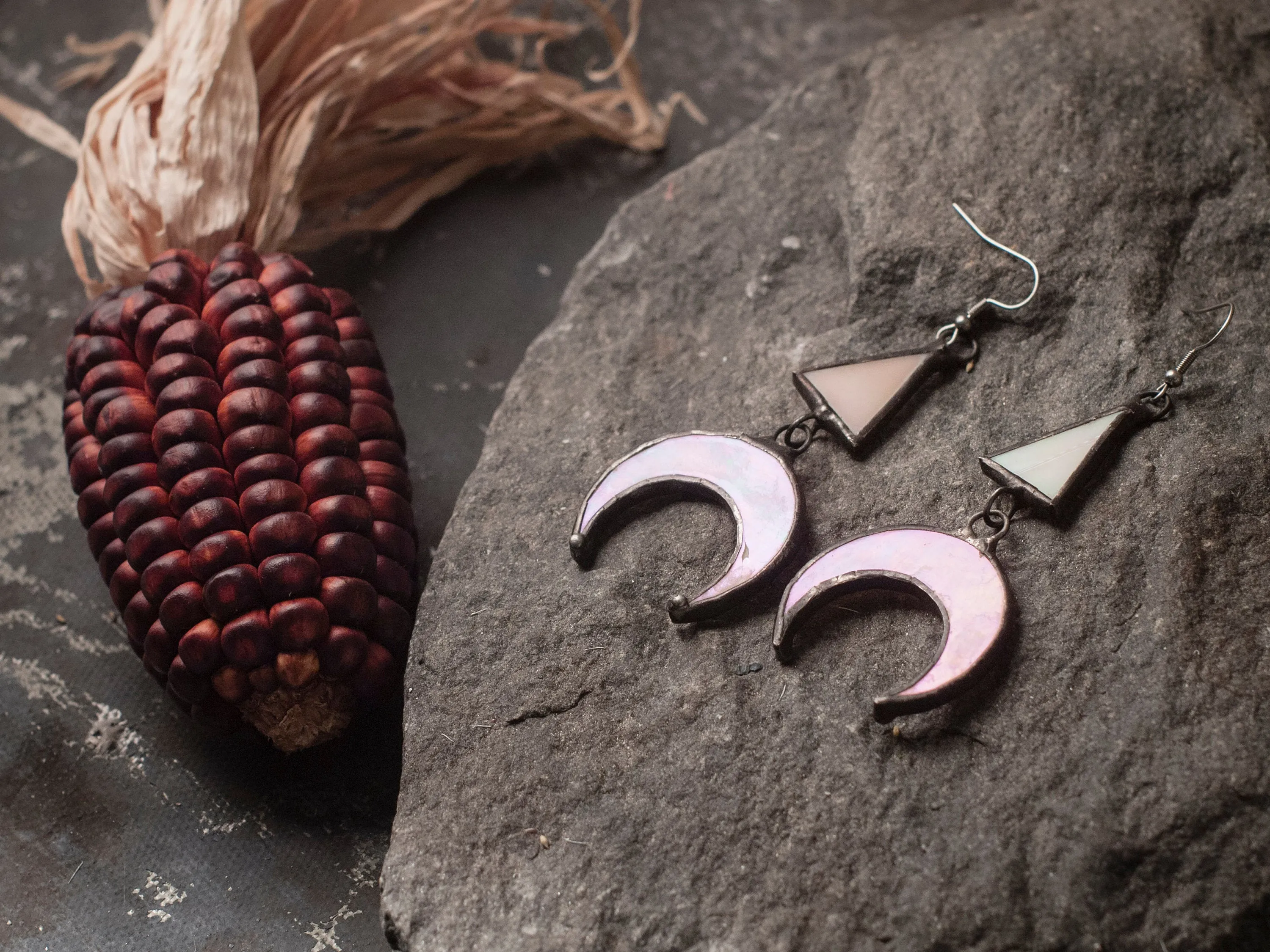 Crescent Moon Earrings - different color