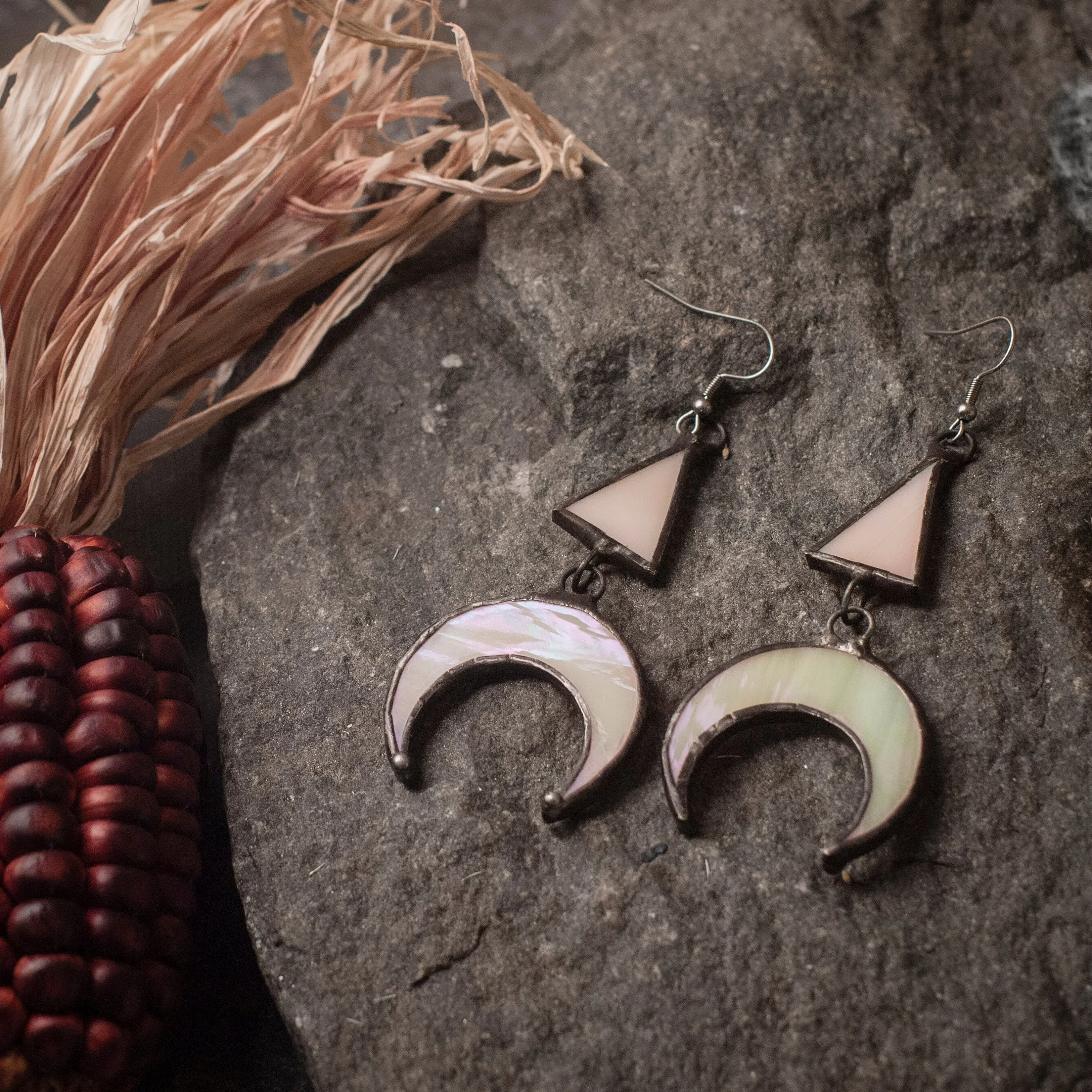 Crescent Moon Earrings - different color