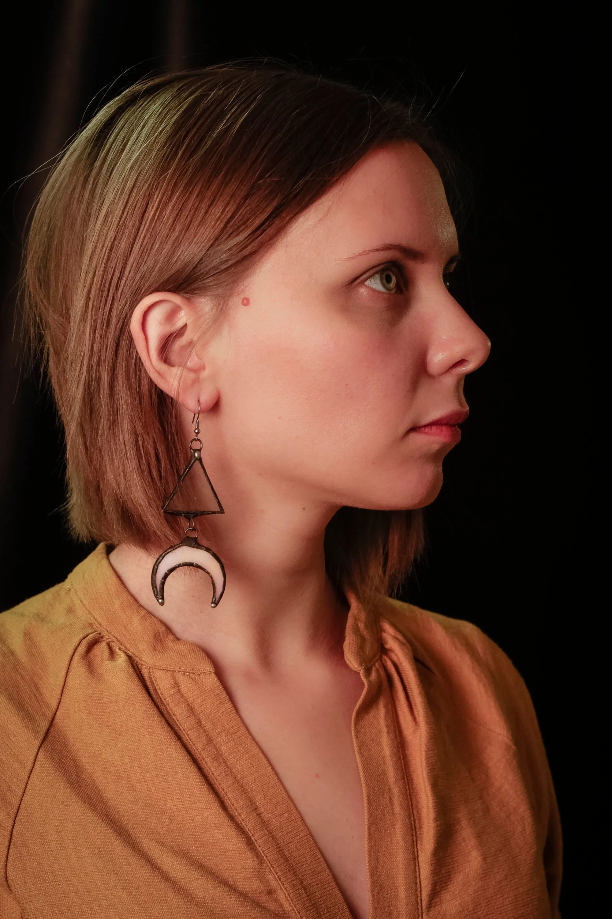 Crescent Moon Earrings - different color