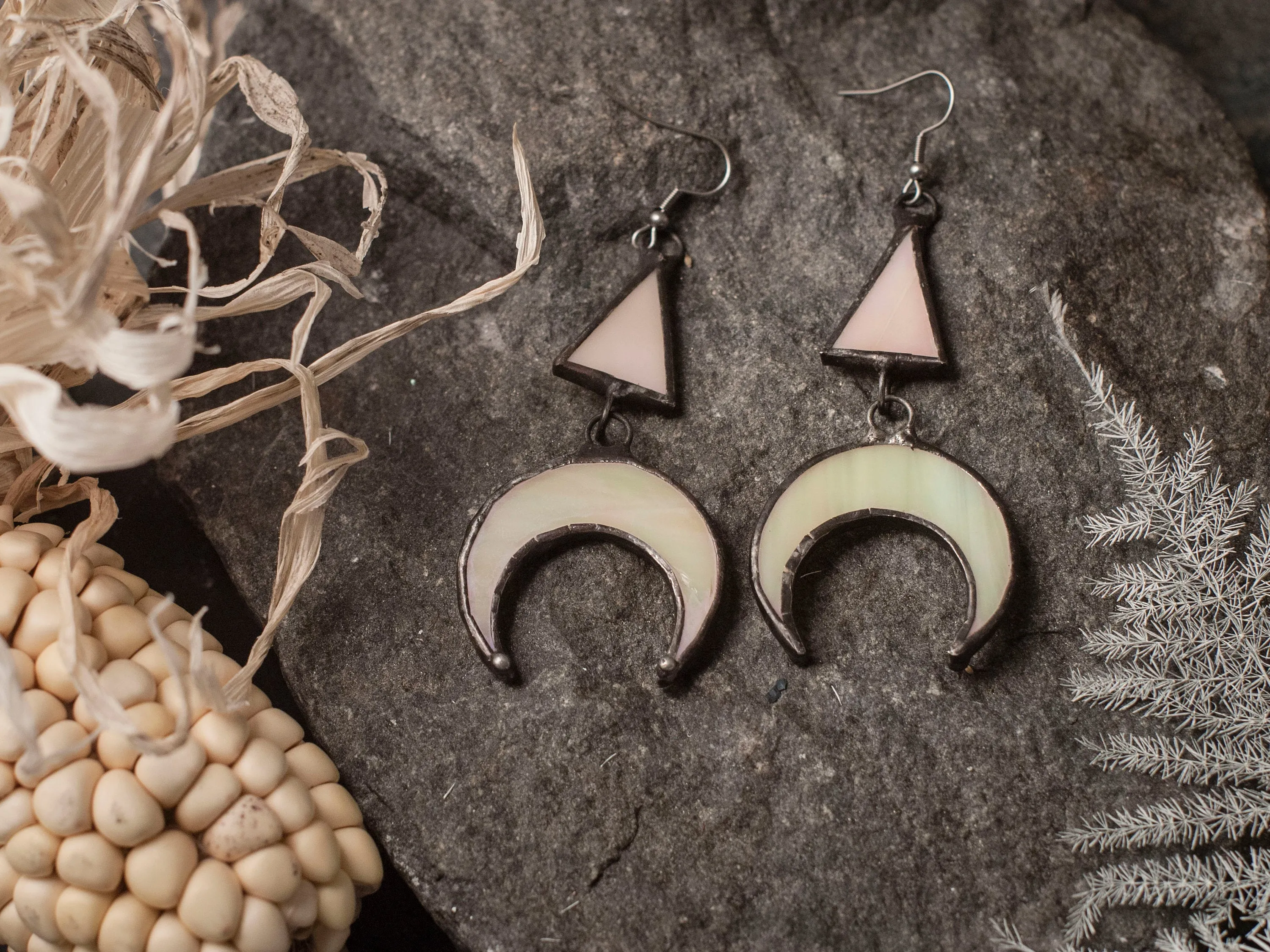 Crescent Moon Earrings - different color