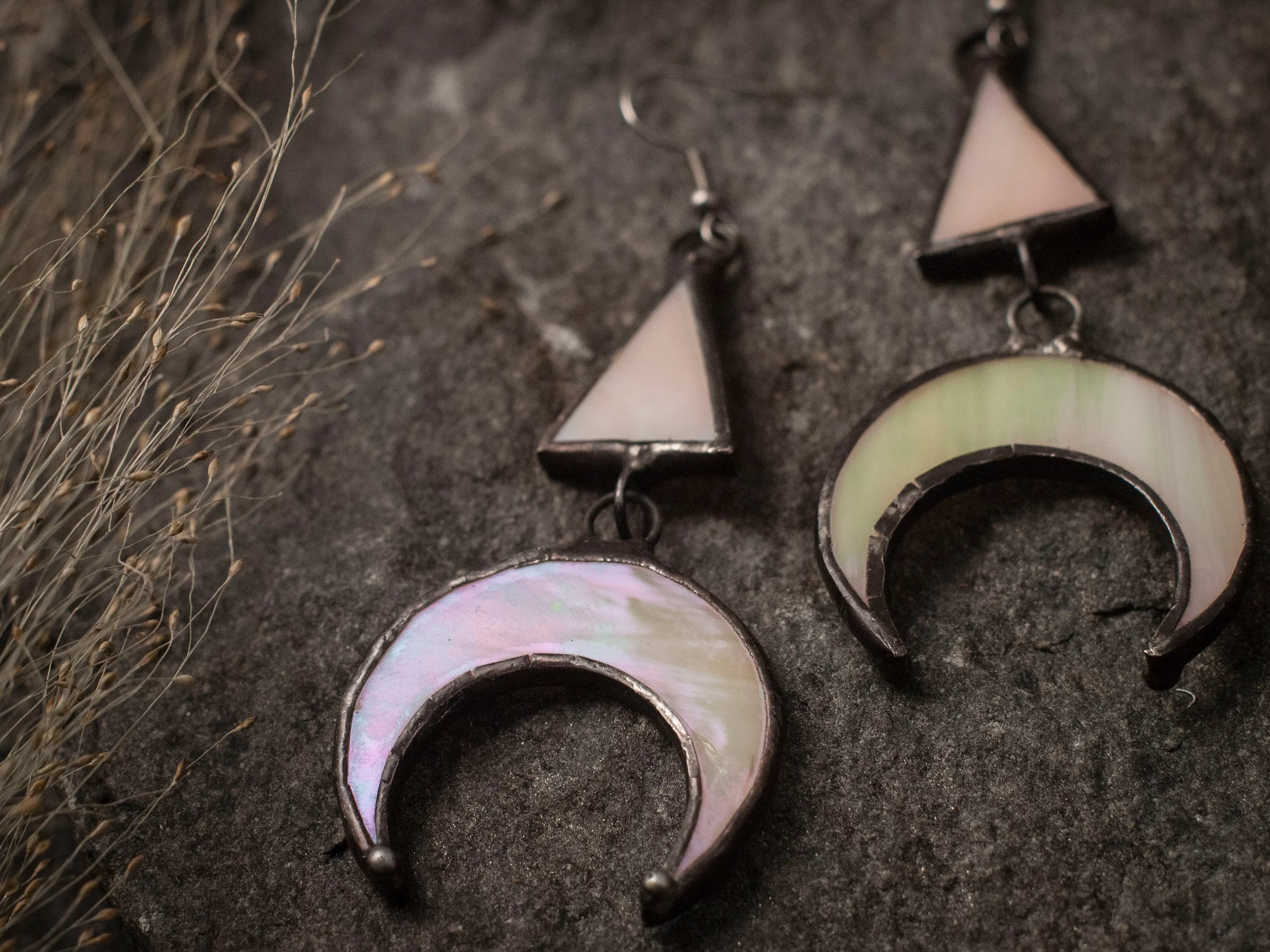 Crescent Moon Earrings - different color