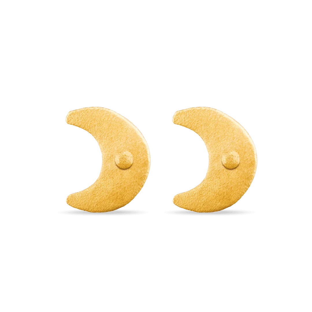 Crescent Moon Stud Earrings
