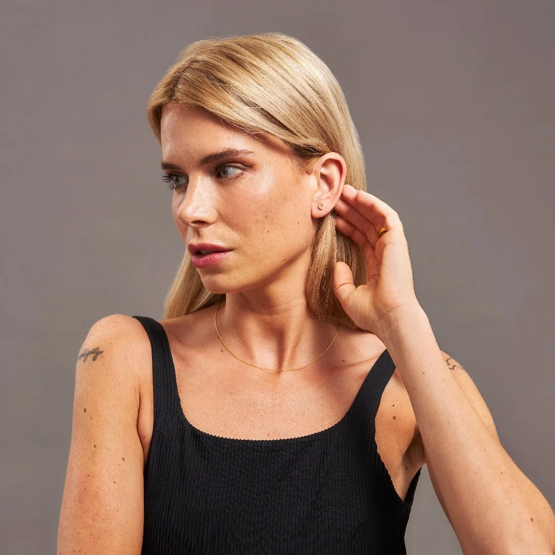 Crescent Moon Stud Earrings