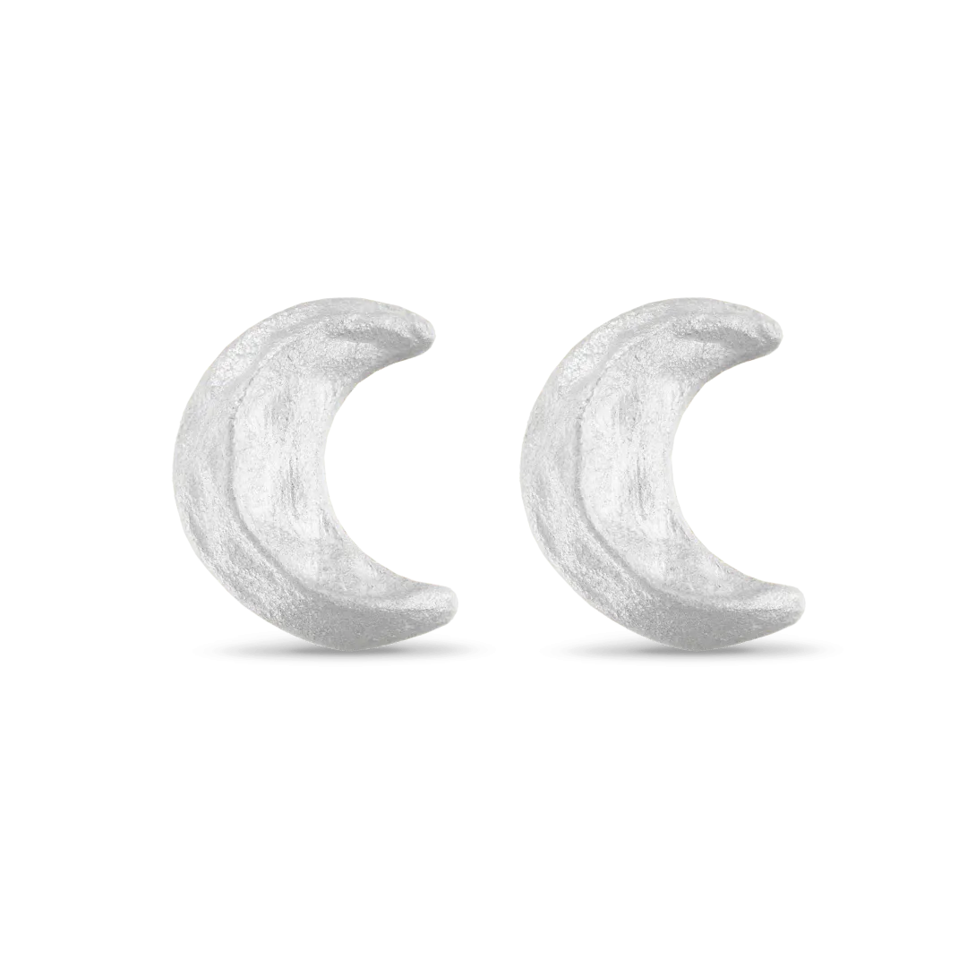 Crescent Moon Stud Earrings
