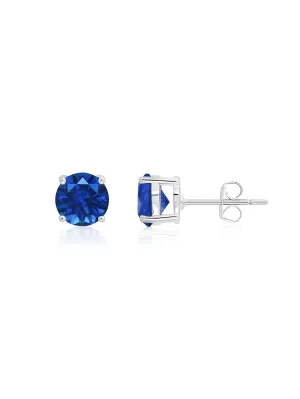 Crislu September Birthstone Stud Earrings Finished in Pure Platinum