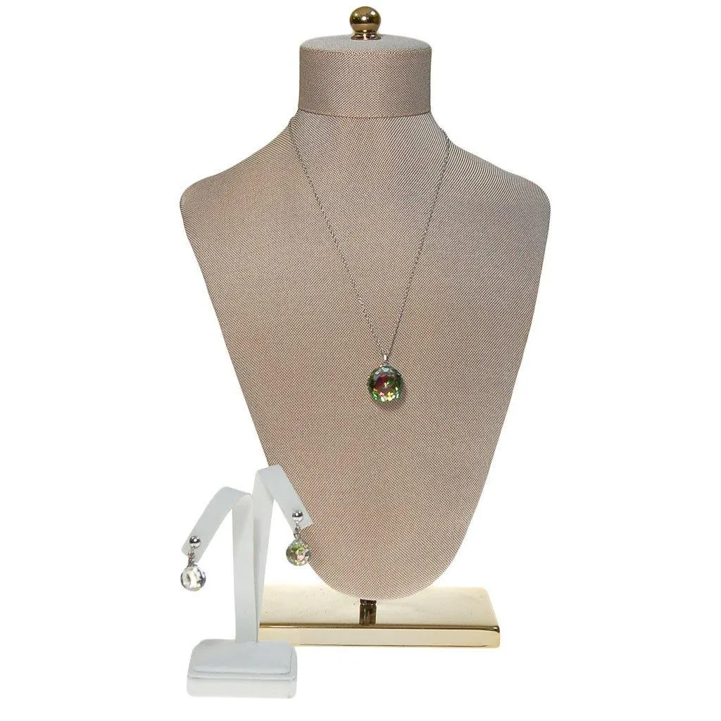 Crystal Ball Necklace and Earrings Set