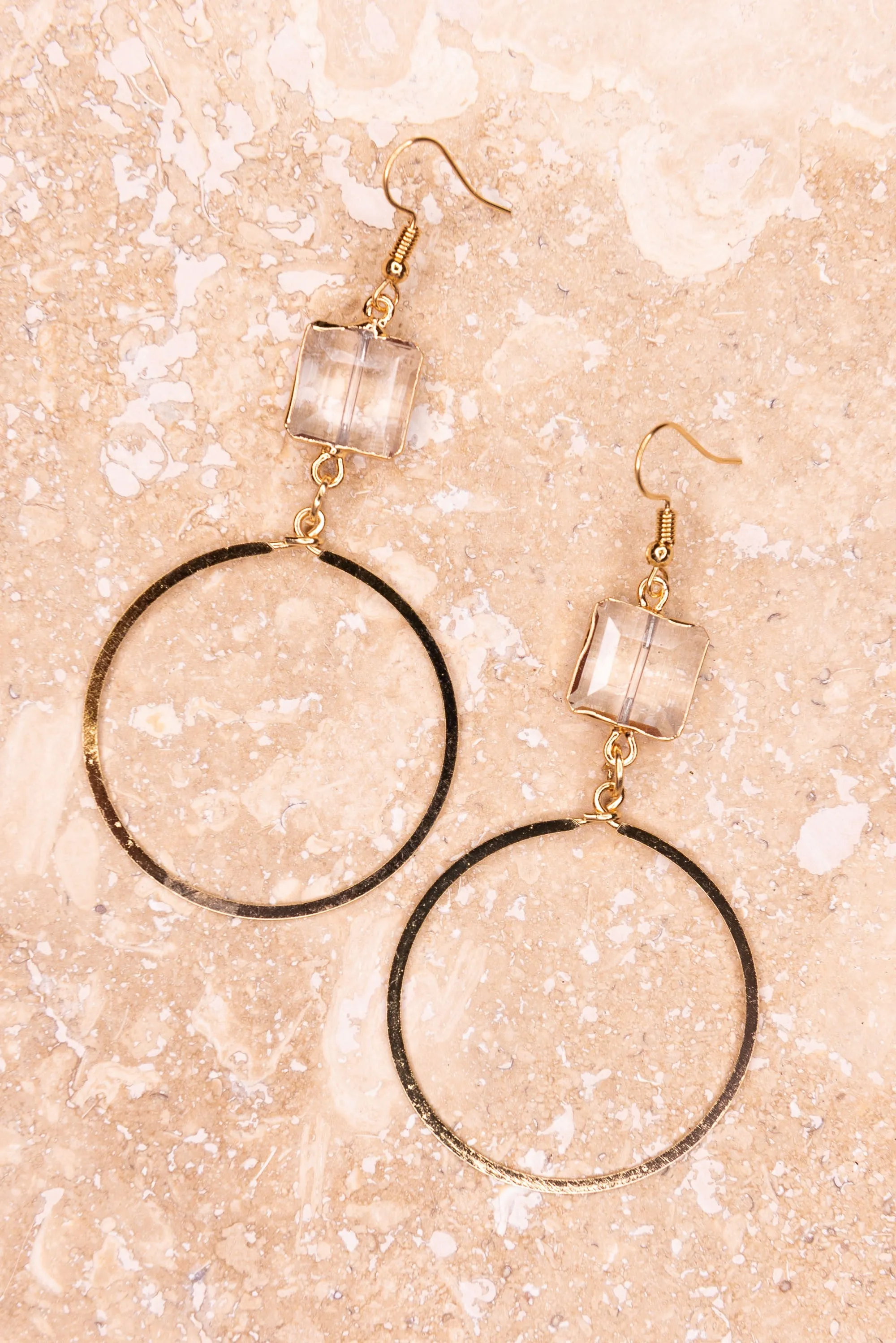 Crystal Circle Earrings