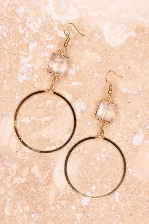 Crystal Circle Earrings