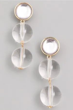 Crystal clear earrings