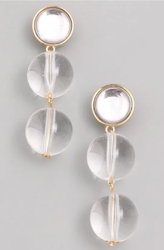 Crystal clear earrings