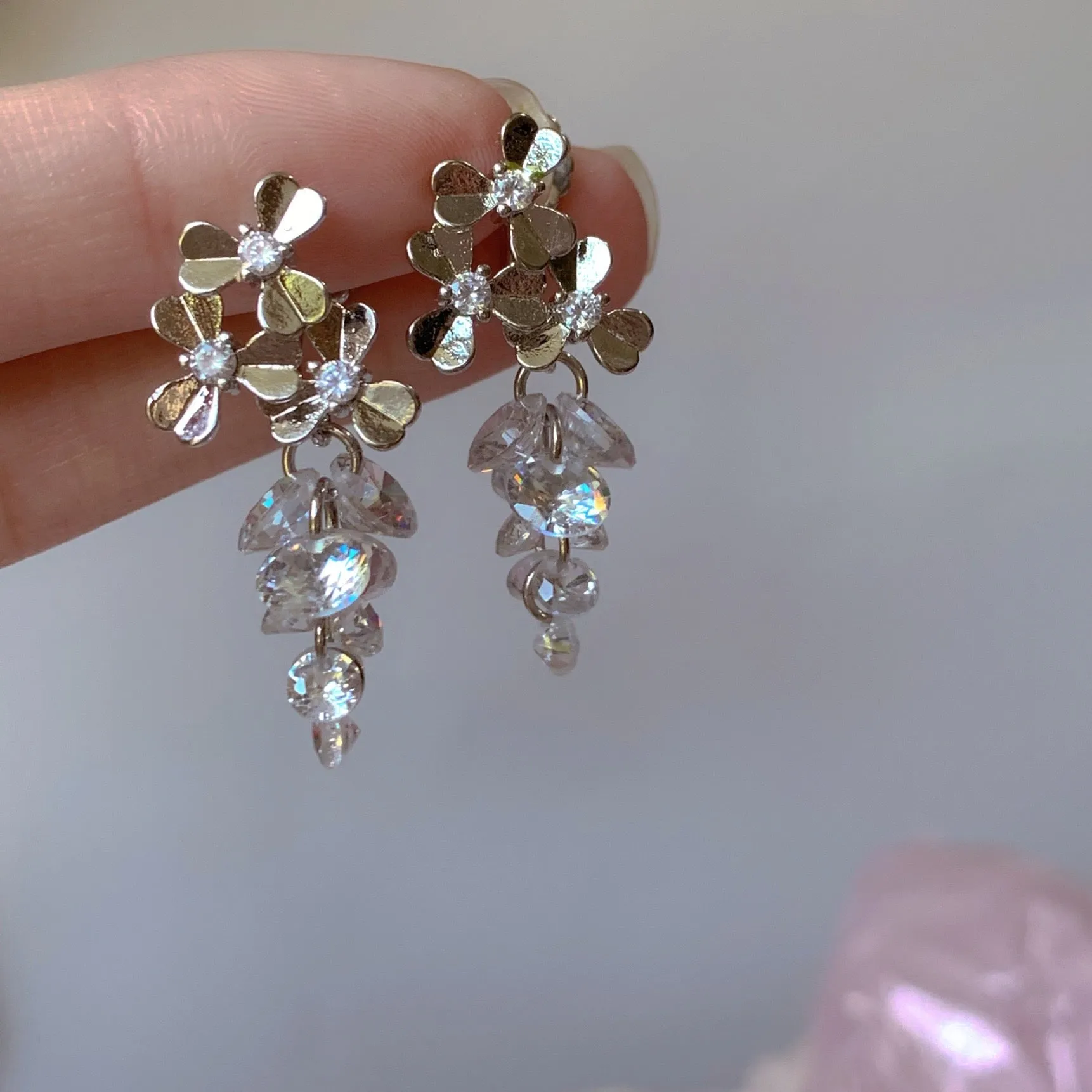Crystal Grape Earrings