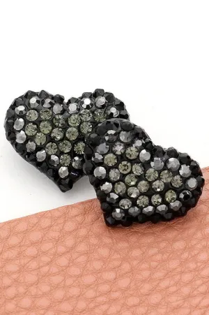 Crystal Heart Studs Silver studs