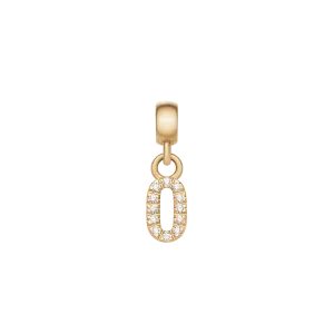 Crystal Number Charm Gold