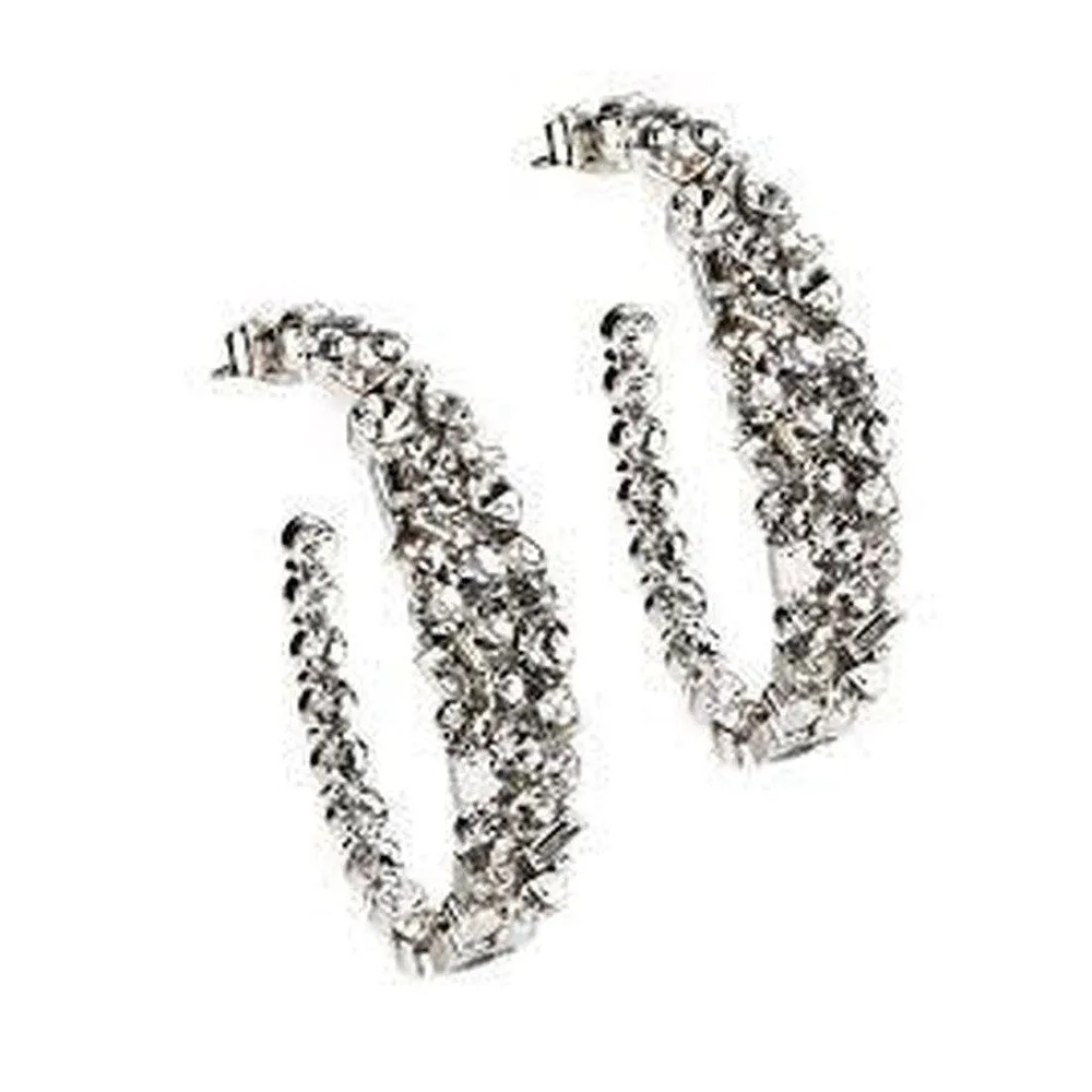 Crystal Oval Hoop