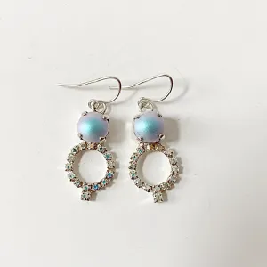 Crystal Pearl & Rhinestone Dangle Earrings
