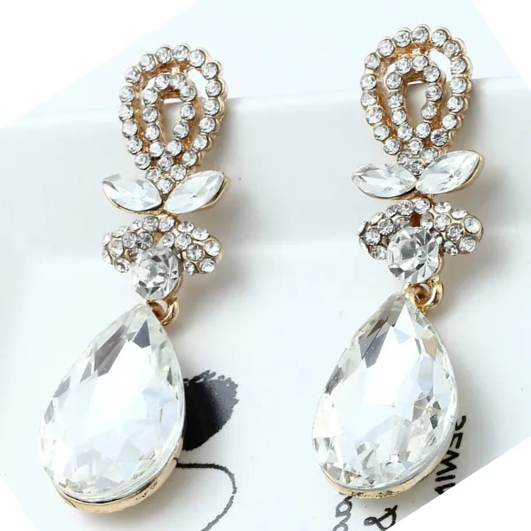 Crystal Rhinestone Dangle Earrings