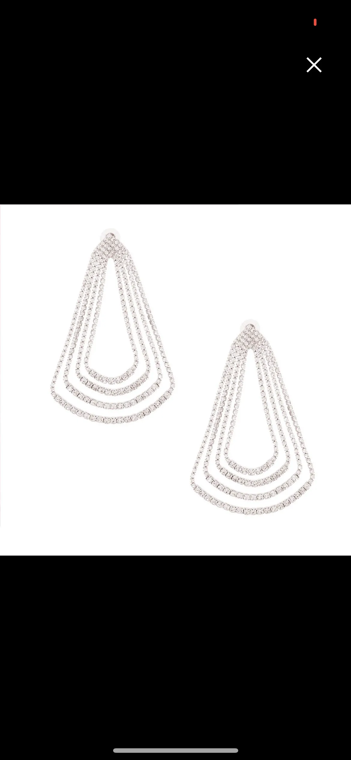 Crystal Rhinestone Graduated Concentric Teardrop Earrings