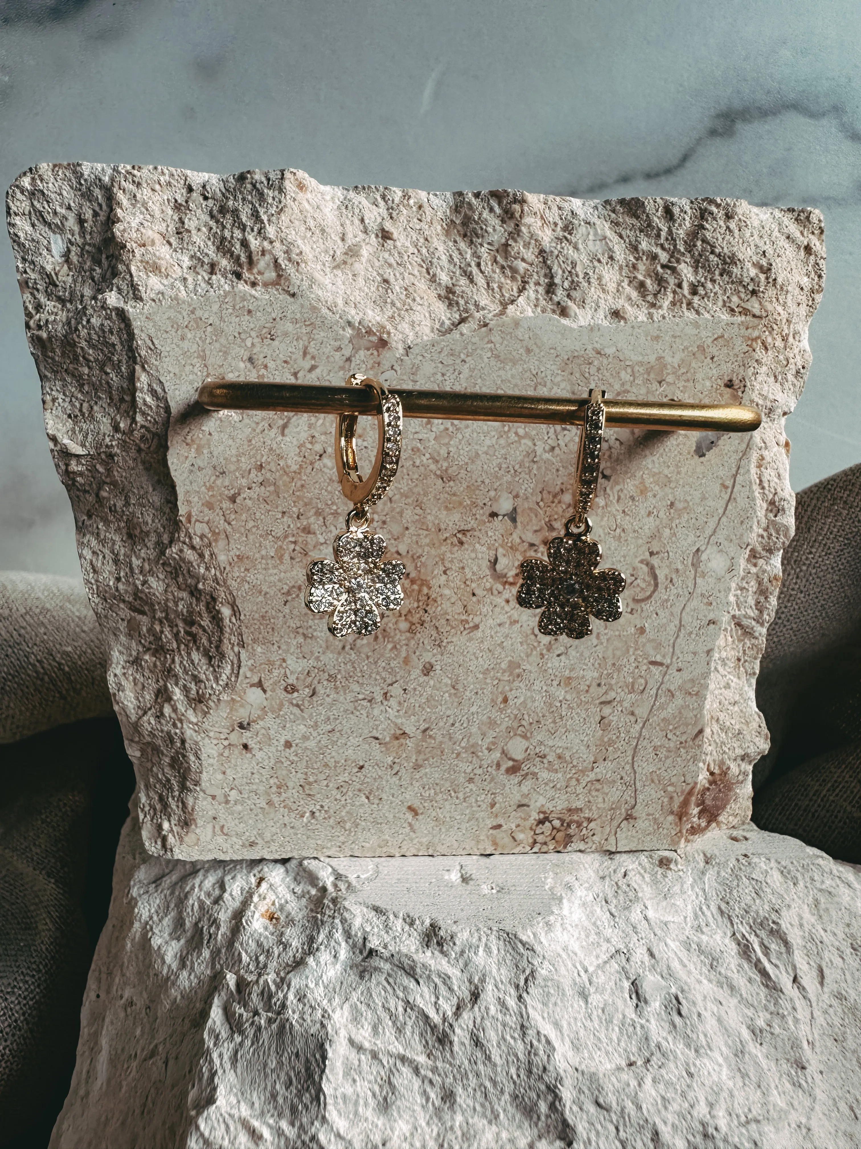 Crystal Shamrock Earrings