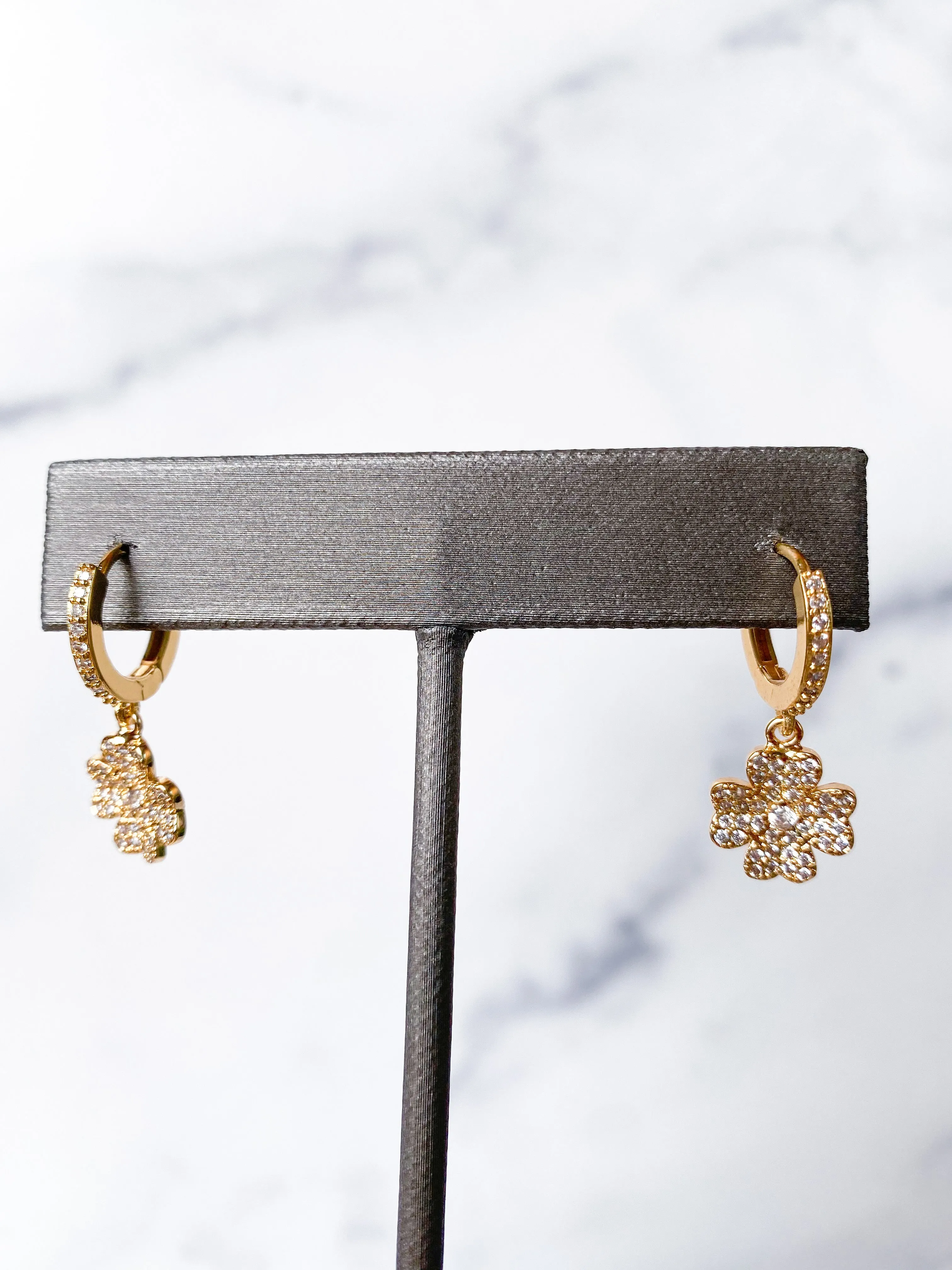 Crystal Shamrock Earrings