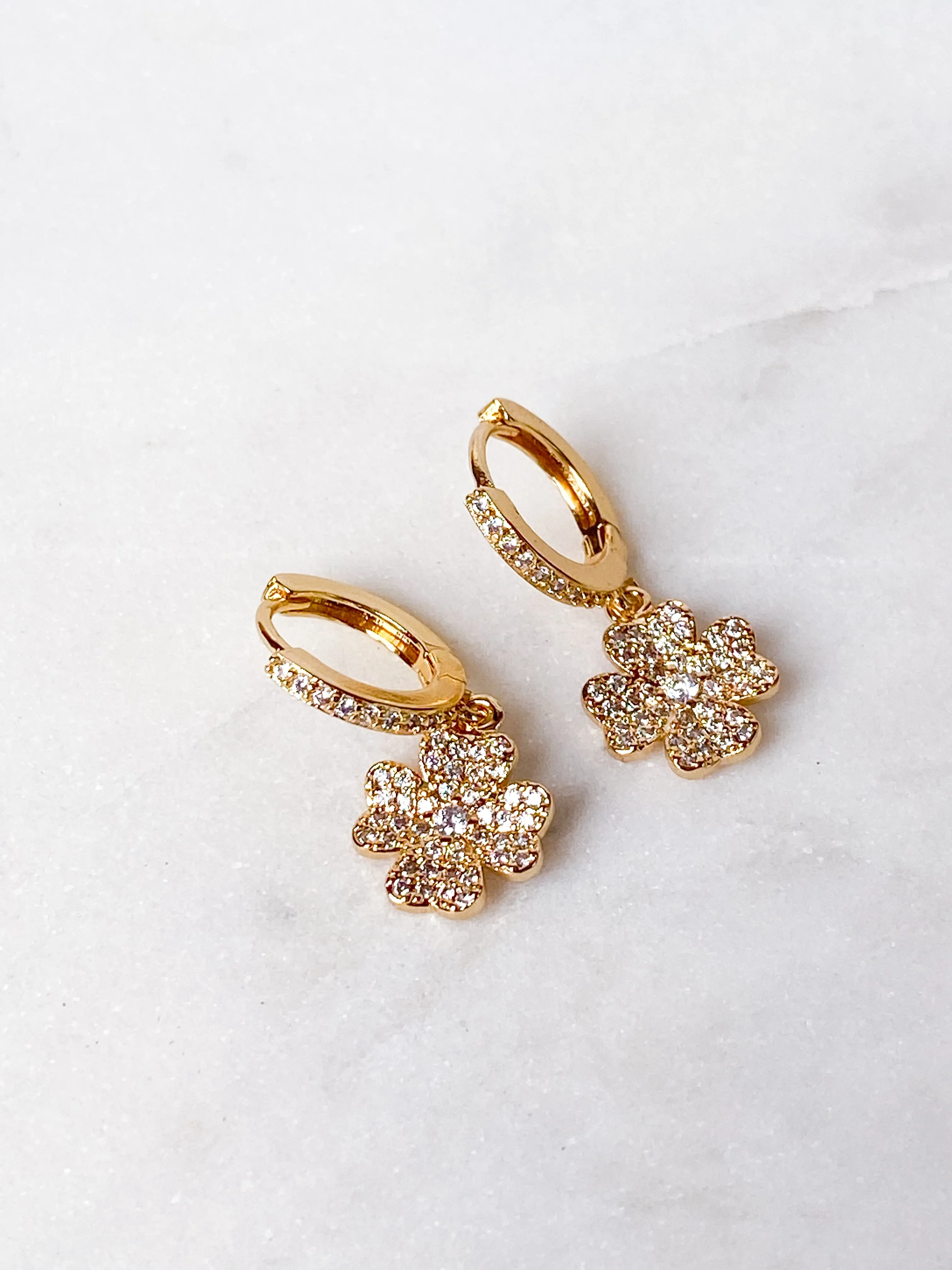 Crystal Shamrock Earrings