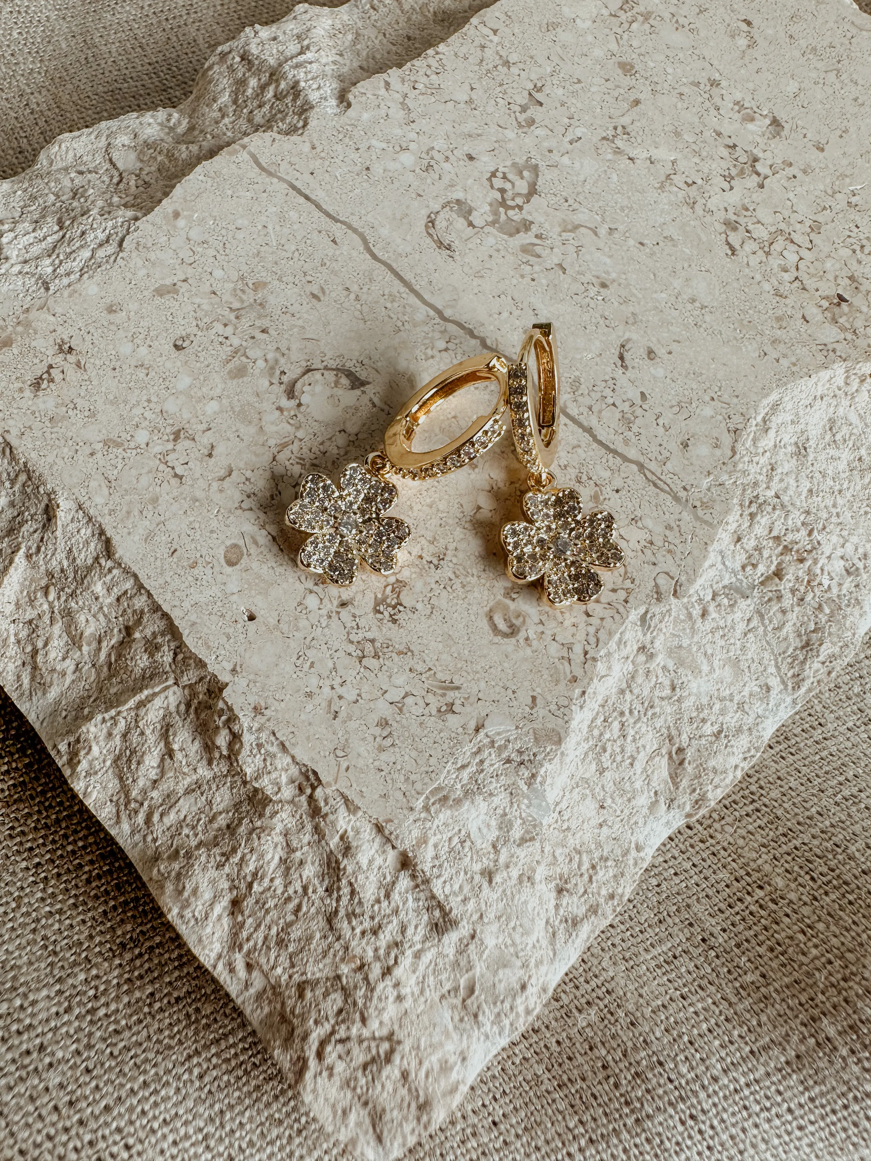 Crystal Shamrock Earrings