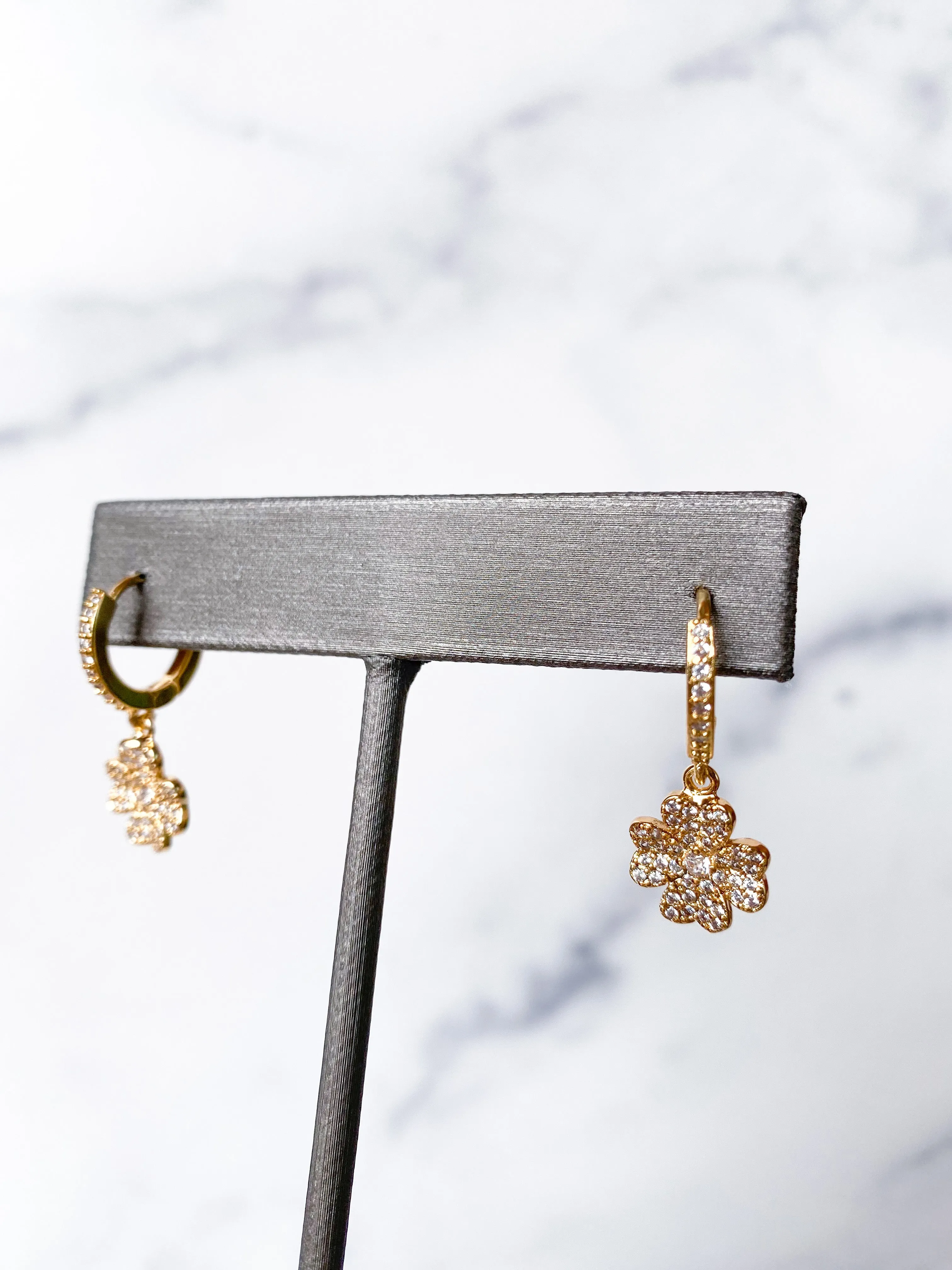 Crystal Shamrock Earrings