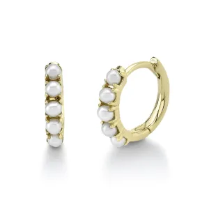 Cultured Pearl Huggies