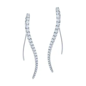Curve Earrings with Diamonds