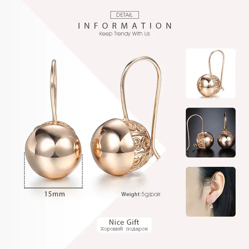 Cut Out Ball Dangle Earrings