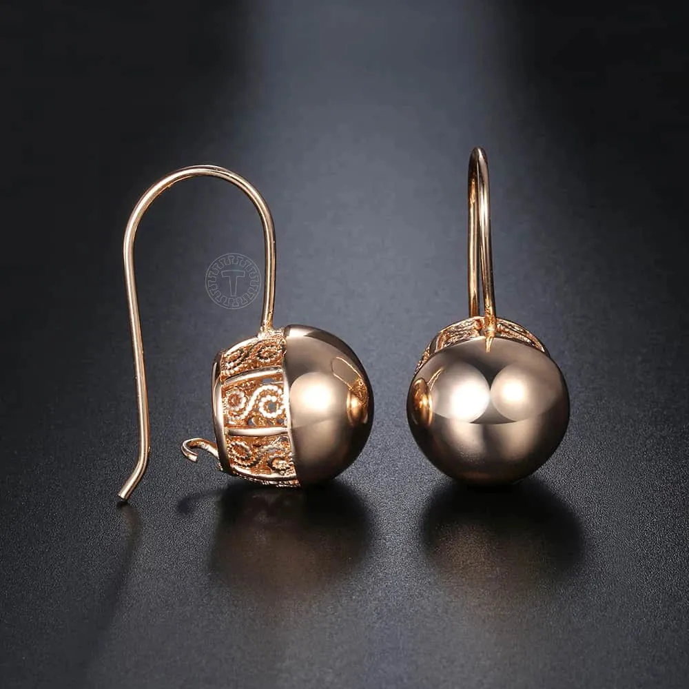 Cut Out Ball Dangle Earrings