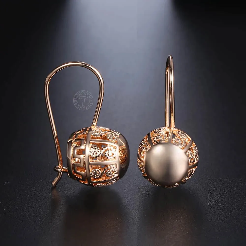Cut Out Ball Dangle Earrings