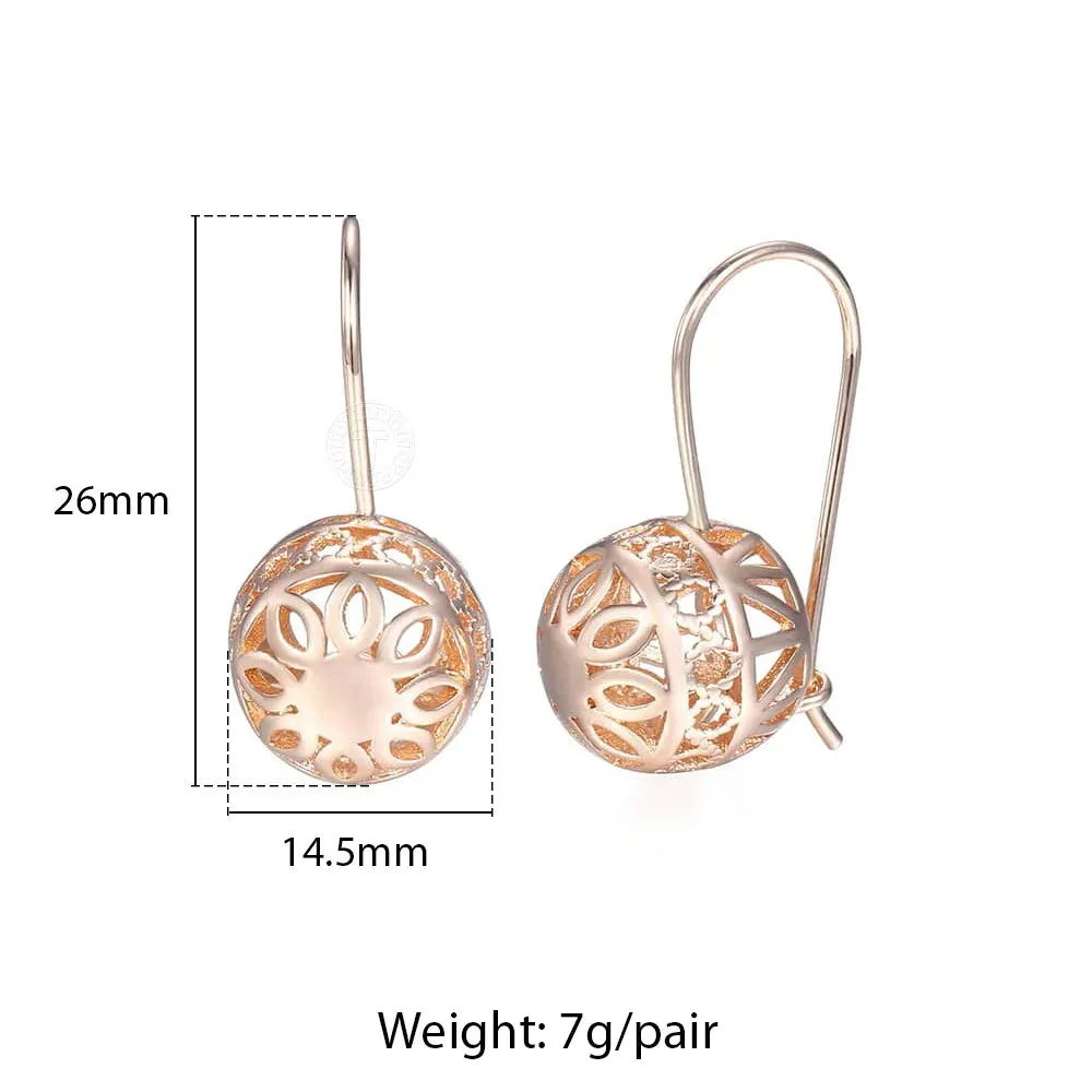 Cut Out Ball Dangle Earrings