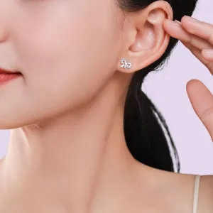 CZ Diamond Bow Stud Earrings