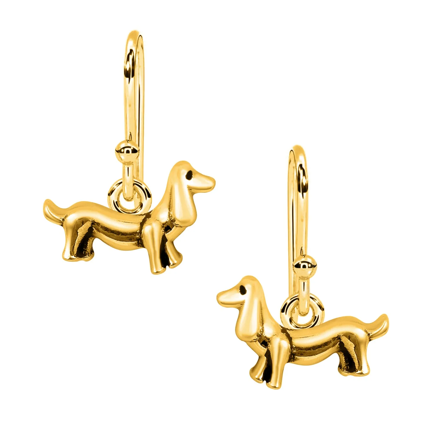 Dachshund Dog Dangle Earrings 925 Sterling Silver Lovely Animal Earrings Small Dachshund Earrings