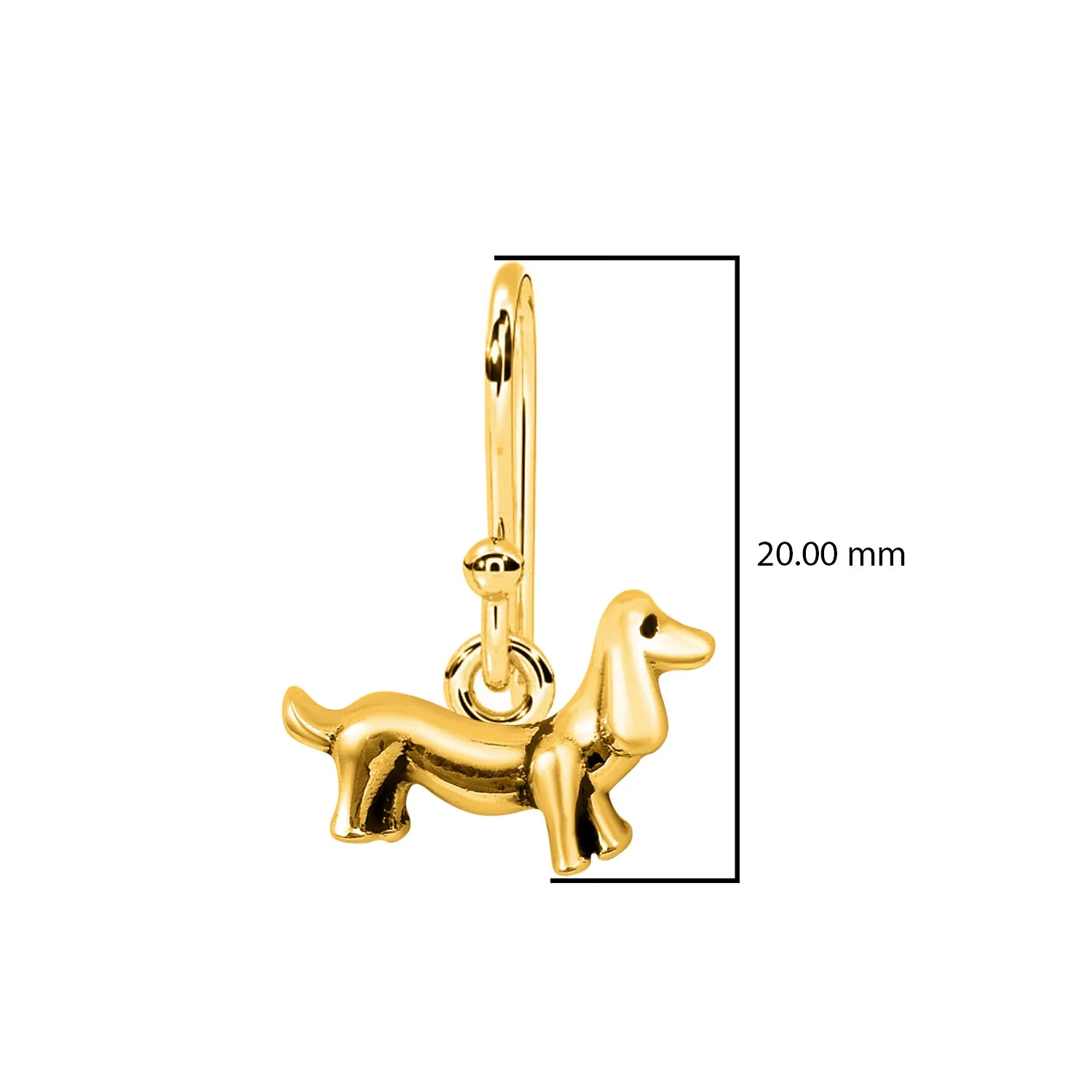 Dachshund Dog Dangle Earrings 925 Sterling Silver Lovely Animal Earrings Small Dachshund Earrings