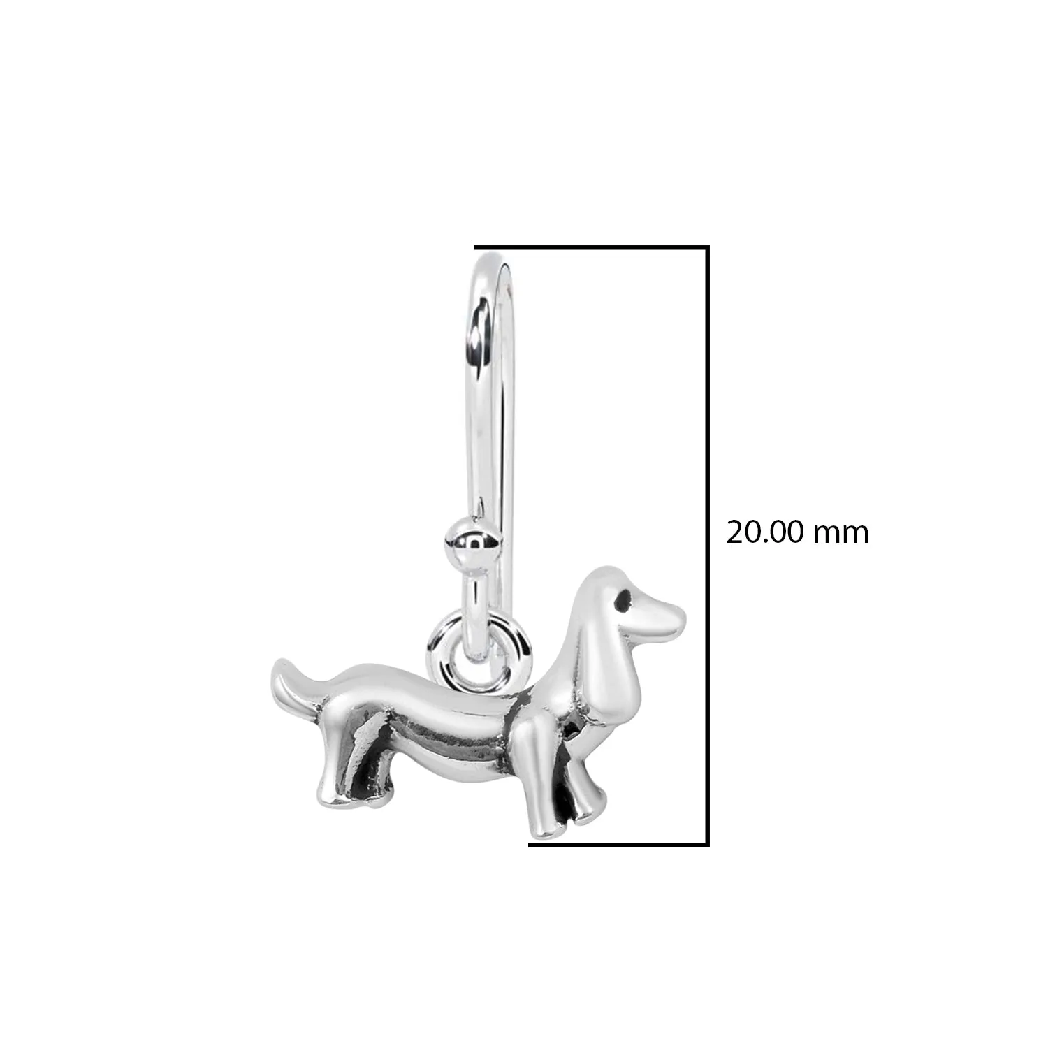 Dachshund Dog Dangle Earrings 925 Sterling Silver Lovely Animal Earrings Small Dachshund Earrings