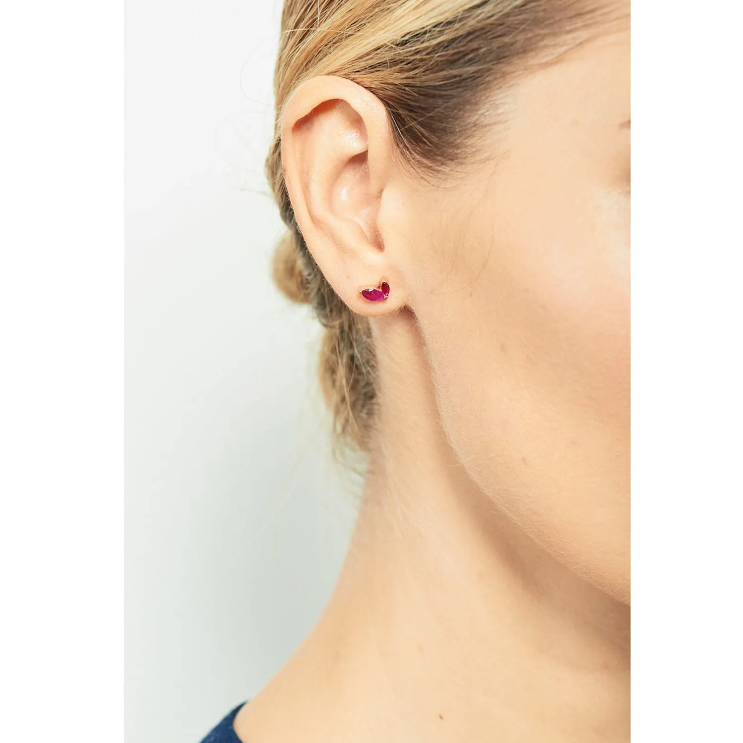 Defne Mismatch Earrings | Ruby