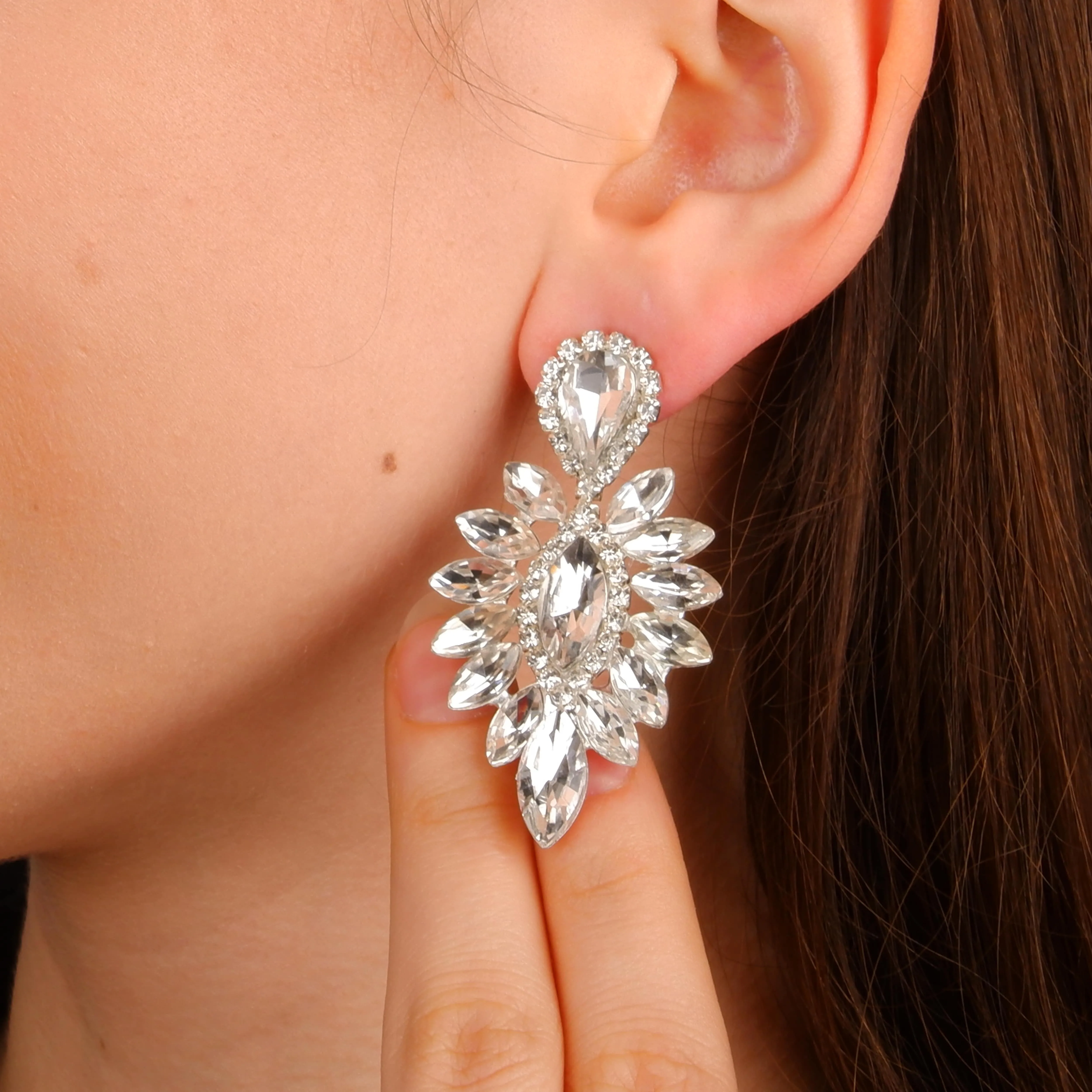 Delicate Crystal Stone Earrings
