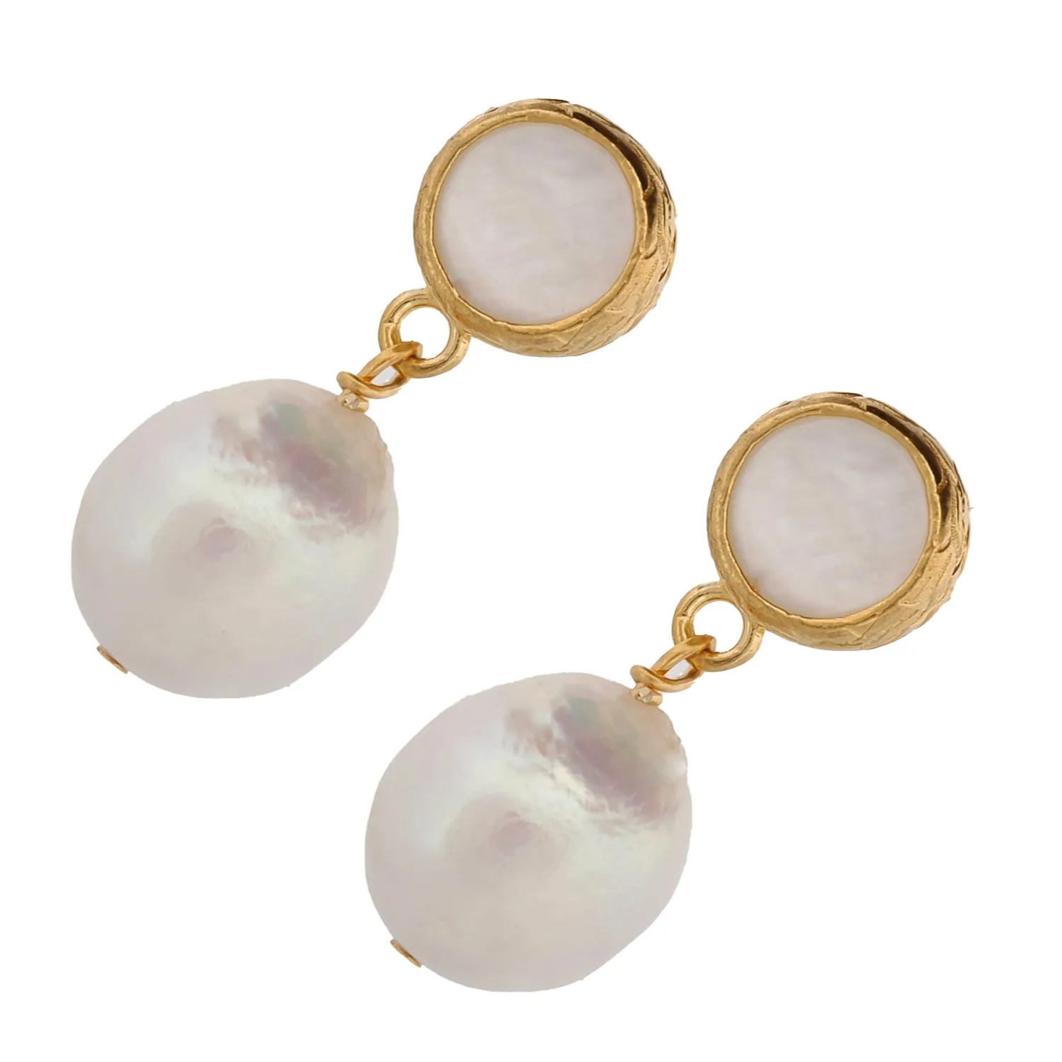 Delicate Pearl & Gold Earrings