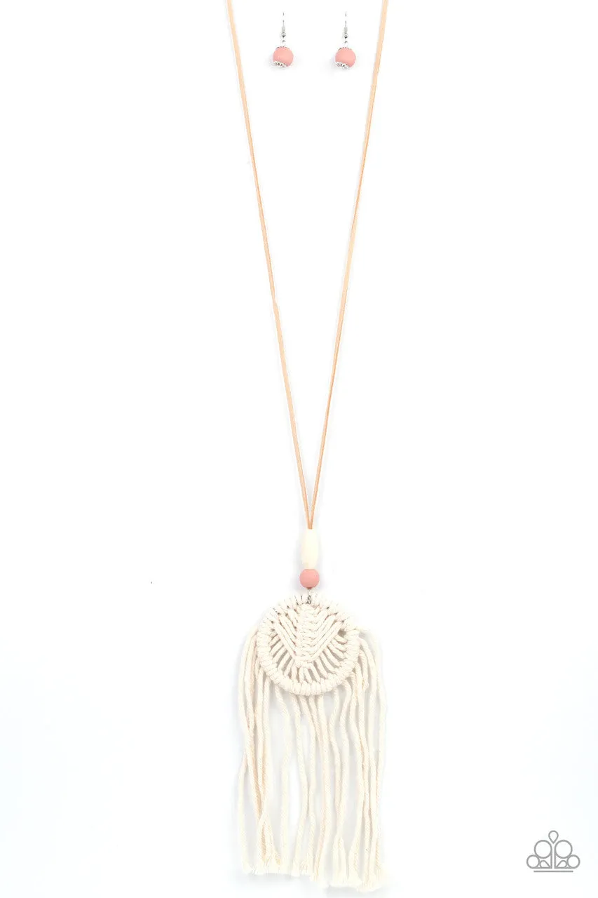 Desert Dreamscape - Pink - Knotted Cord Paparazzi Long Necklace