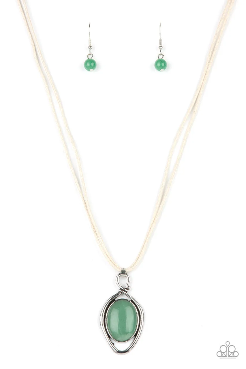 Desert Mystery Green Paparazzi Necklace