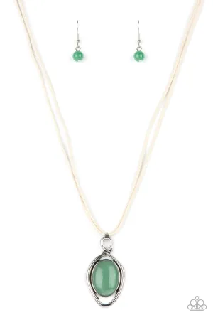 Desert Mystery Green Paparazzi Necklace