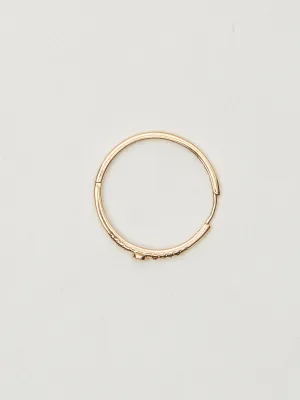 Diamond Bezel Rainbow Gem Hoop (Single)