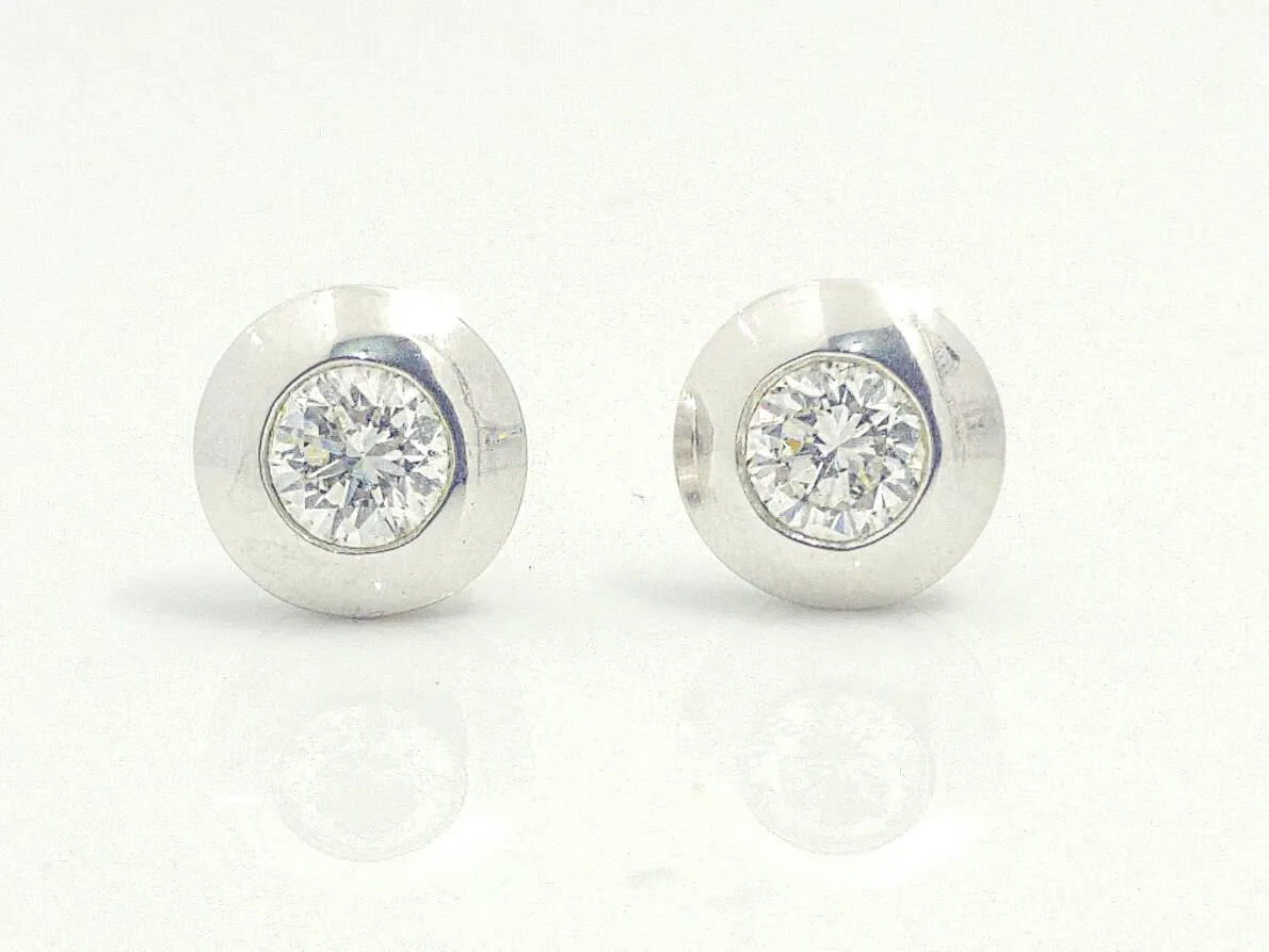 Diamond Bezel Stud Earrings (0.60 ct. t.w.) in 14k Gold