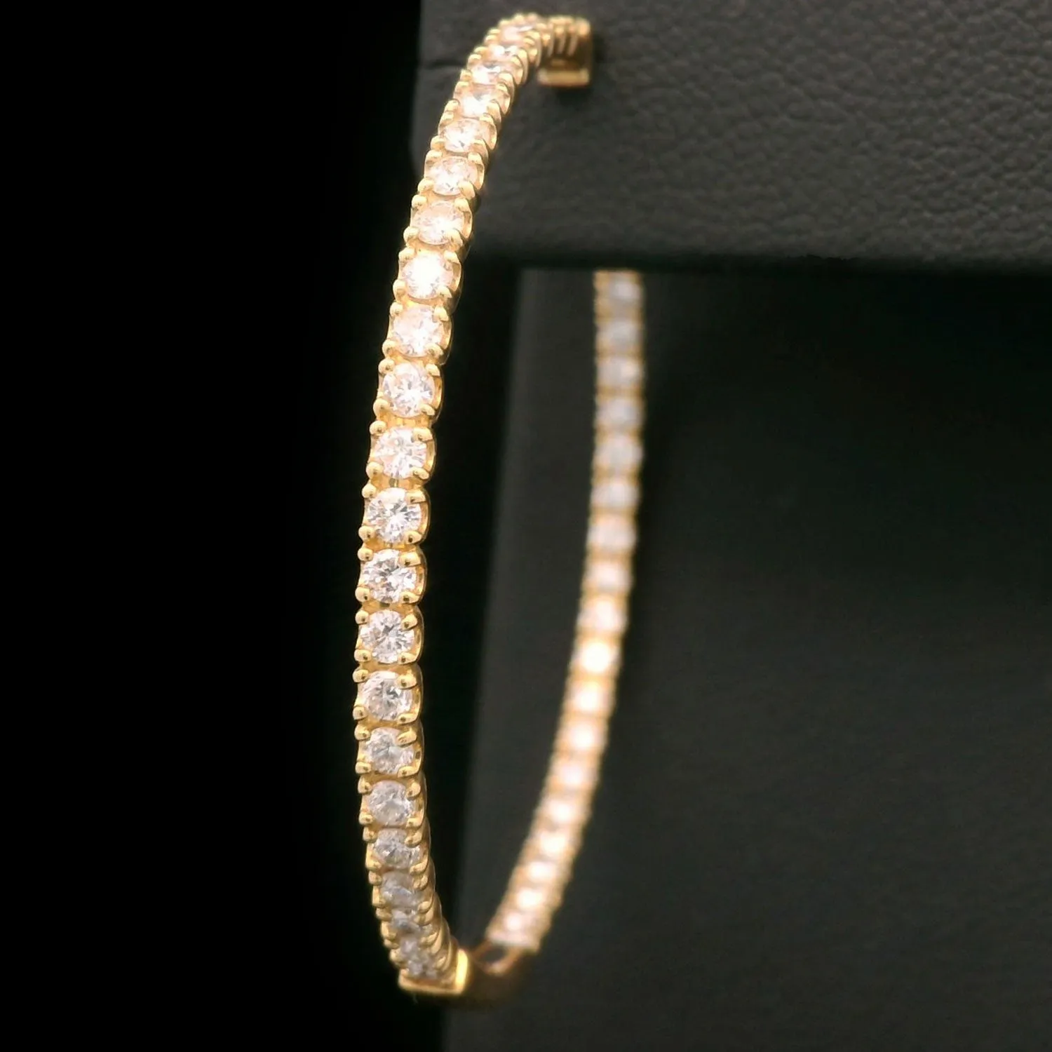 Diamond Hoop Earrings 14k Yellow Gold 2.25ctw