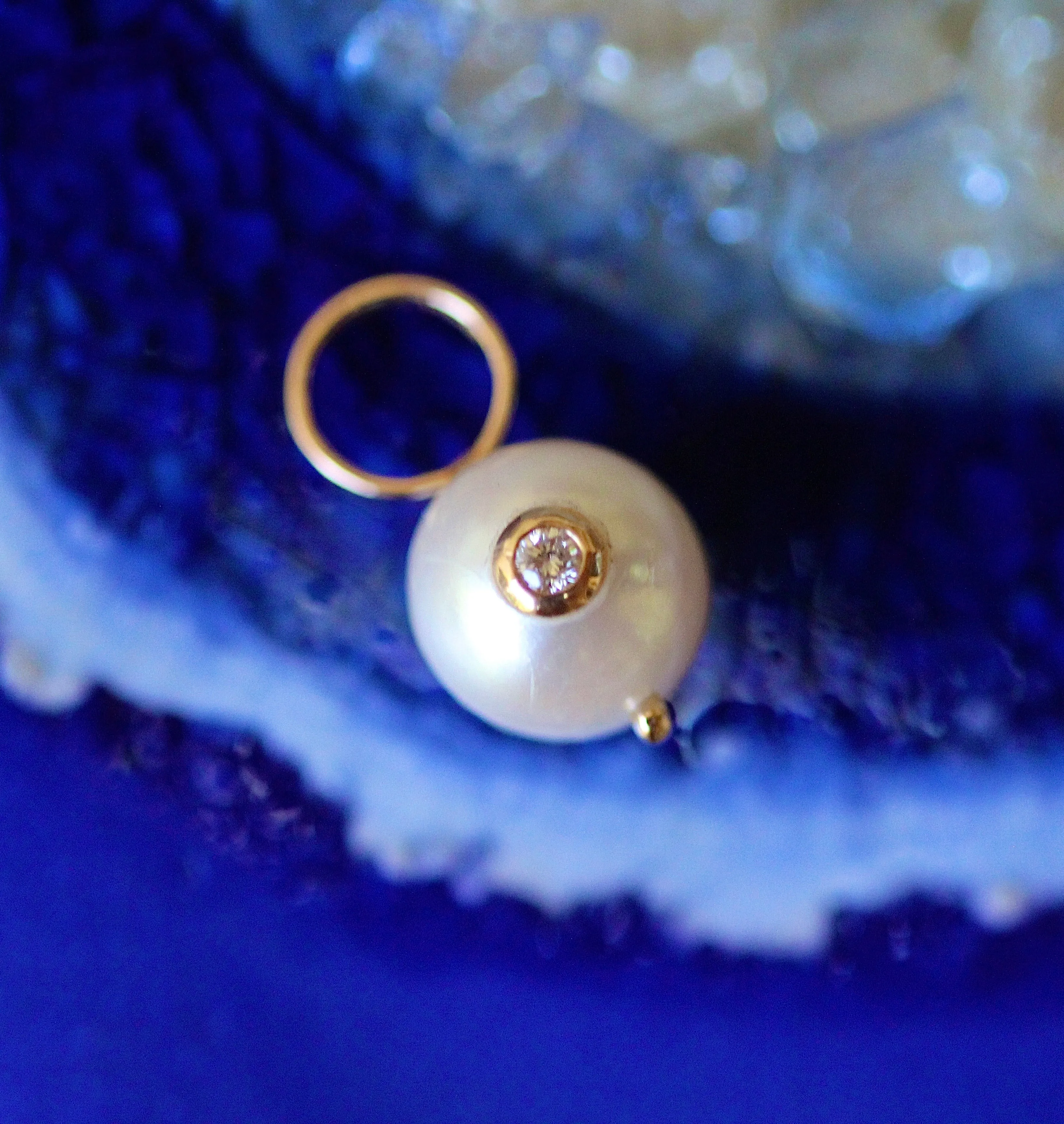 Diamond Pearl Charm
