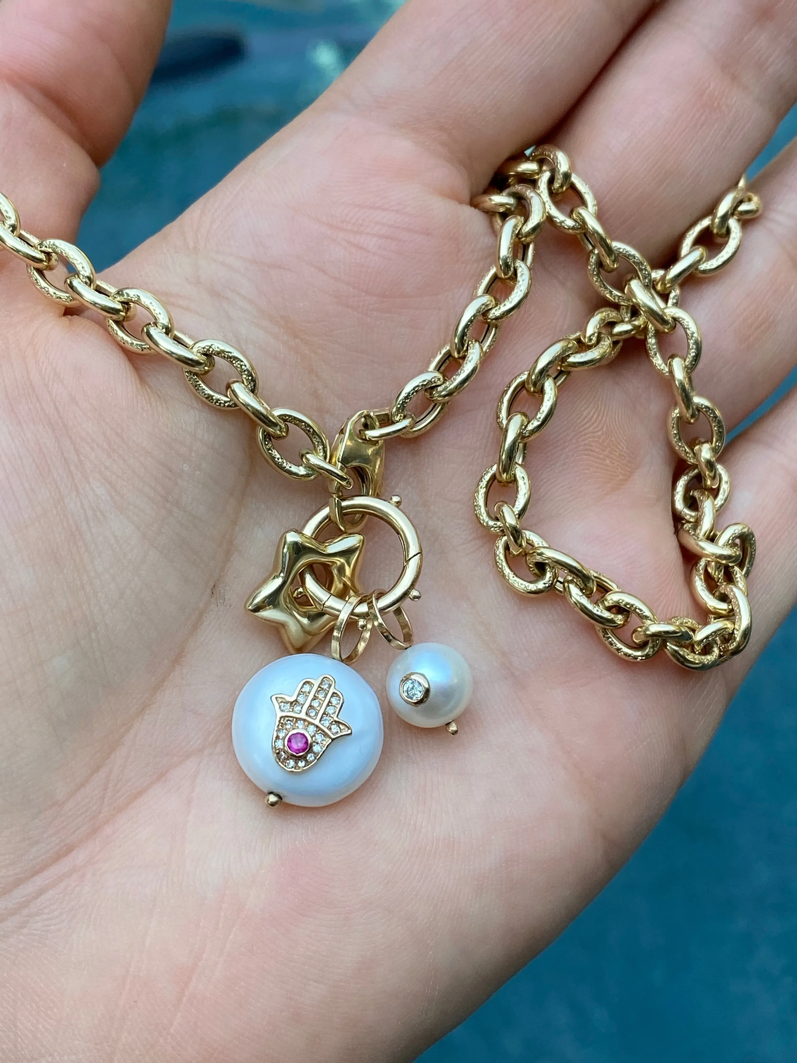 Diamond Pearl Charm